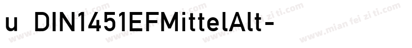 u DIN1451EFMittelAlt字体转换